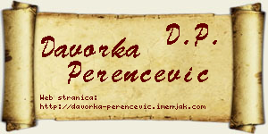 Davorka Perenčević vizit kartica